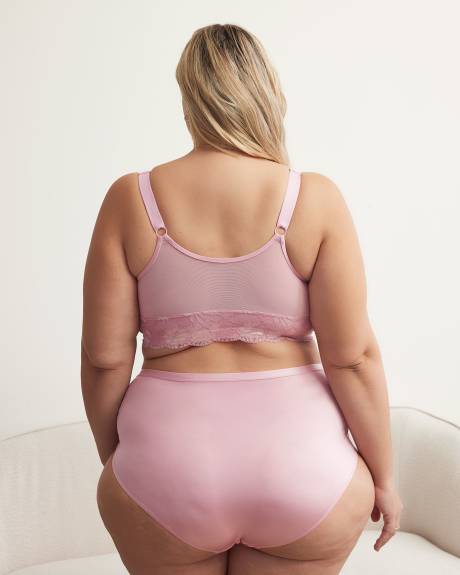 Front-Closure Wirefree Bra with Two-Tone Lace - ti Voglio