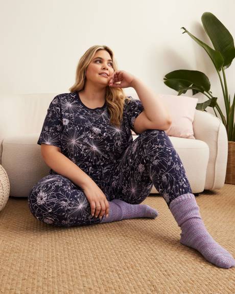 Pantalon de jogging capri fleuri - ti Voglio
