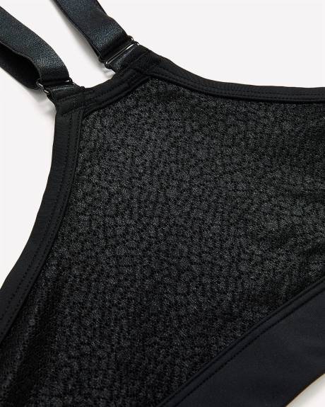 Plunge Front-Closure Underwire Bra with Racer Back - Déesse Collection
