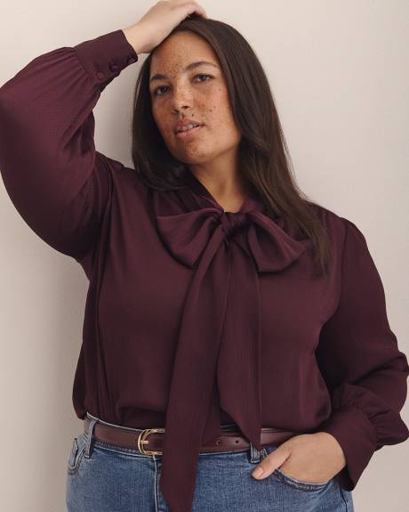 Feminine Scarf Blouse - Addition Elle