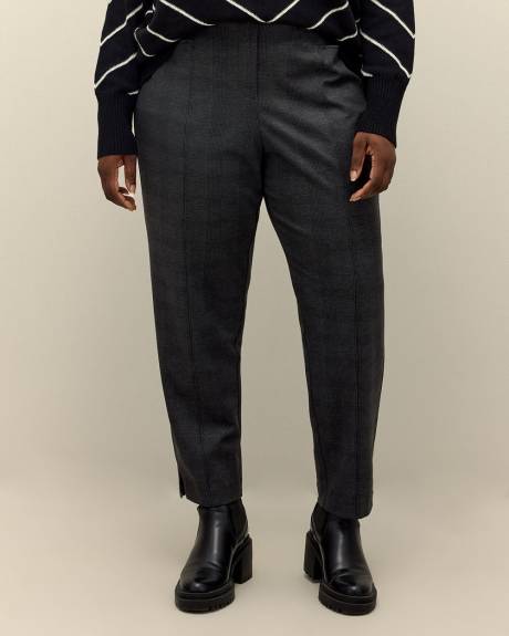 Pantalon carreauté essentiel en pointe de Rome à jambe fuselée, tissu responsable