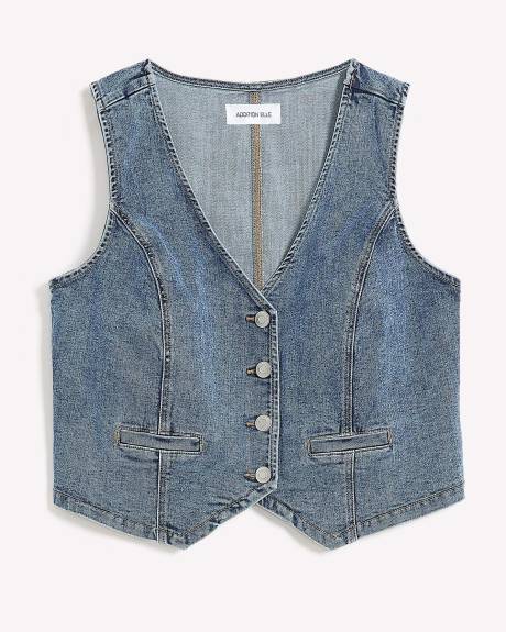 Responsible, Sleeveless Denim Vest - Addition Elle