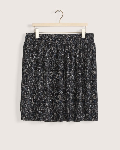 Pleated Mini Skirt, Floral Print