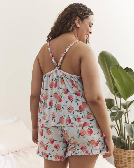 Camisole de pyjama à motif de fruits, coupe trapèze, tissu responsable - ti Voglio