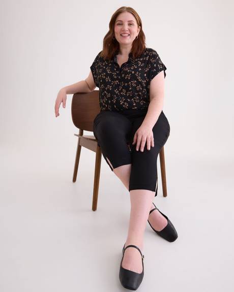Short Dolman Sleeve Buttoned-Down Shirt