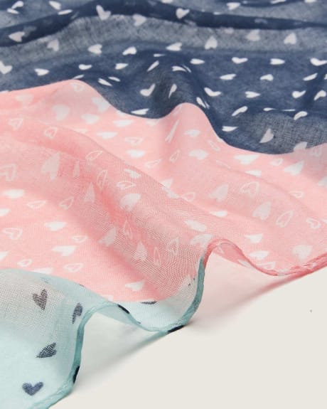 Lightweight Scarf Heart Print - In Every Story