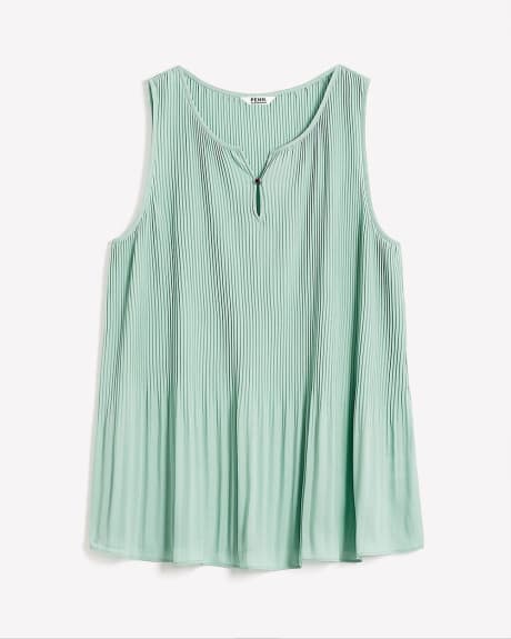 Responsible, Sleeveless Pleat and Release Blouse - PENN. Essentials
