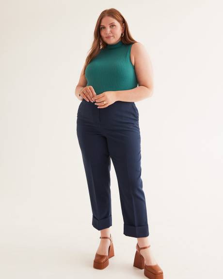 Straight Leg Ankle Pant with Cuffs