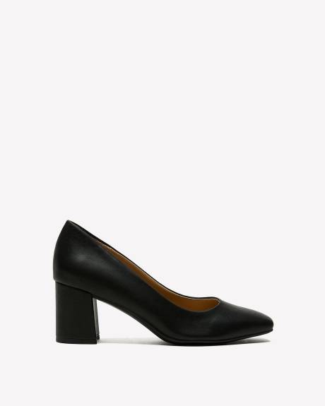 Wide Width, Warner Square Toe Pump with Block Heel - Naturalizer