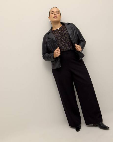Faux-Leather Moto Jacket - Addition Elle