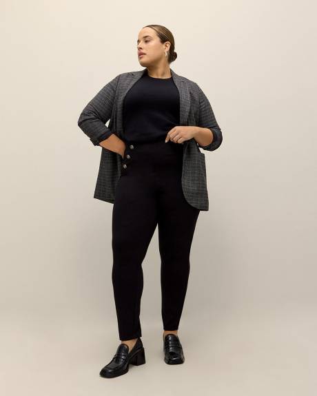 Black Ponte de Roma Skinny-Leg Sailor Pant - Addition Elle