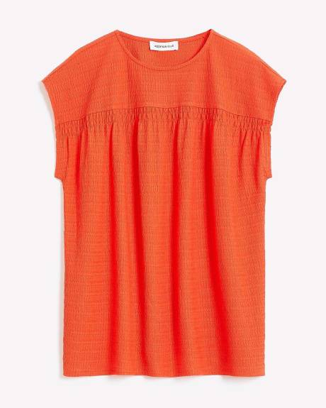 Knit Top with Crew Neck - Addition Elle