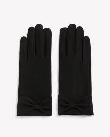 Gants habillés en tricot avec boucle au poignet