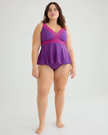 Culotte de maillot taille haute réversible