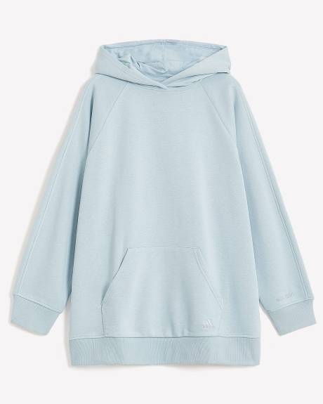 Fleece Boyfriend Hoodie, Light Blue - adidas