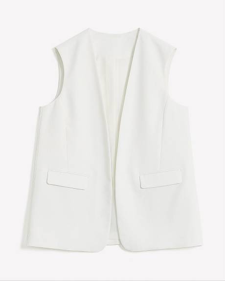 White Sleeveless Vest - Addition Elle