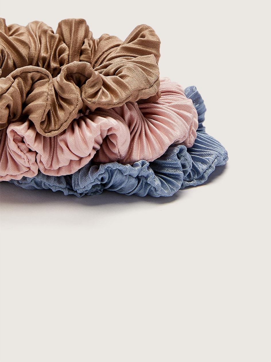 Pleated Hair Scrunchies, 3-Pack - Addition Elle