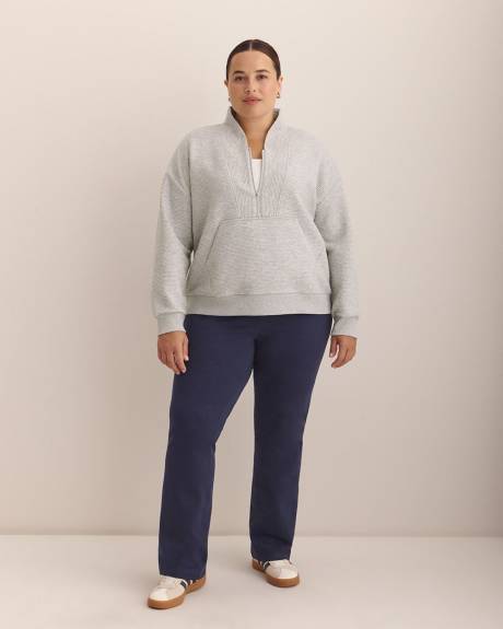 Heather Grey Ottoman Fashion Pullover - Active Zone