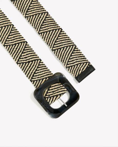 Patterned Stretch Waist Belt