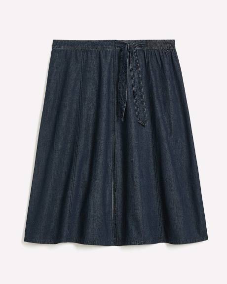 Jupe longue fluide en denim, tissu responsable - d/C JEANS