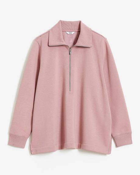 Mockneck Sweatshirt with Zipper