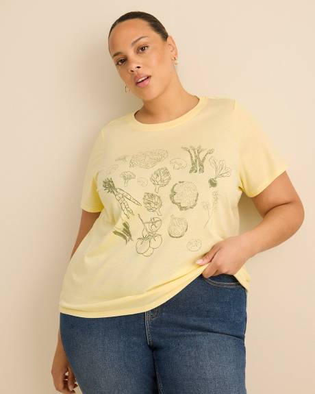 Crewneck Short-Sleeve Knit Top - PENN. Essentials