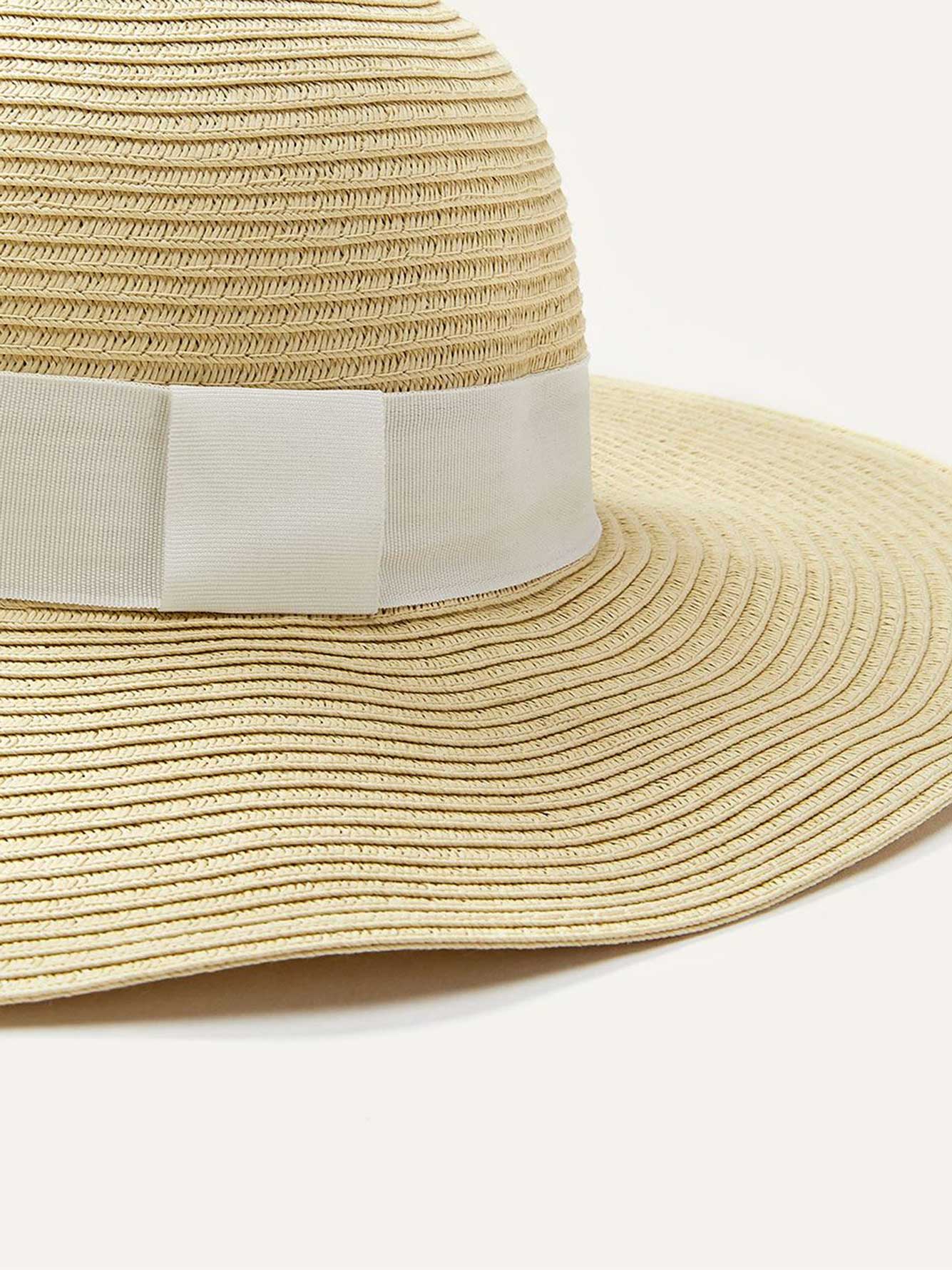 Packable Straw Hat with Ribbon Penningtons