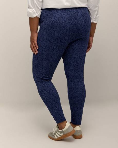 Legging tendance au fini texturé fleuri