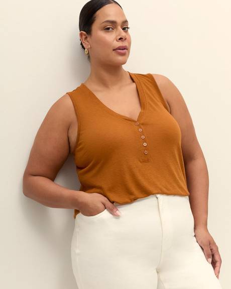 Camisole à encolure Henley - Essentiels PENN.