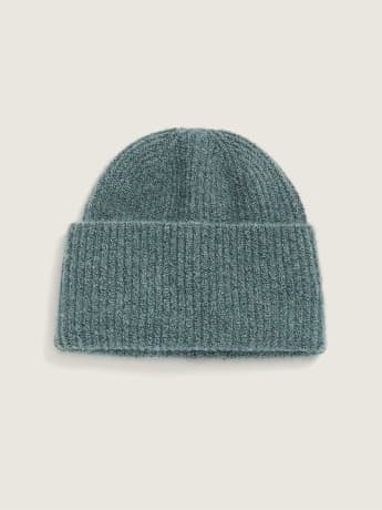 Mixed Yarn Ribbed Beanie