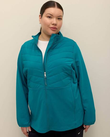 Manteau zippé en molleton avec devant matelassé - Active Zone