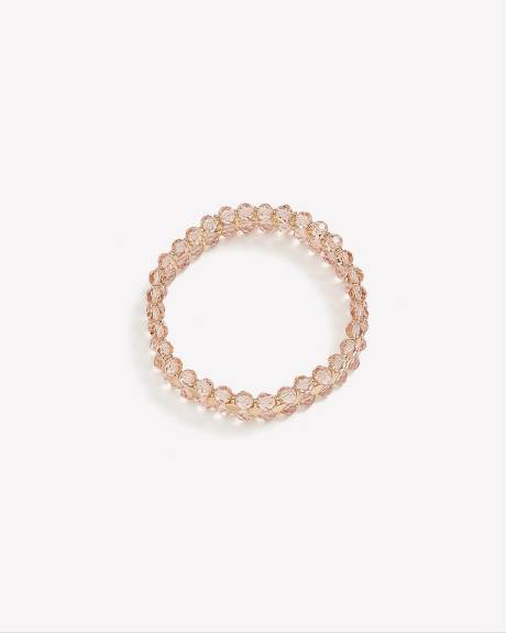 Fancy Stretch Bracelet with Clear Beads