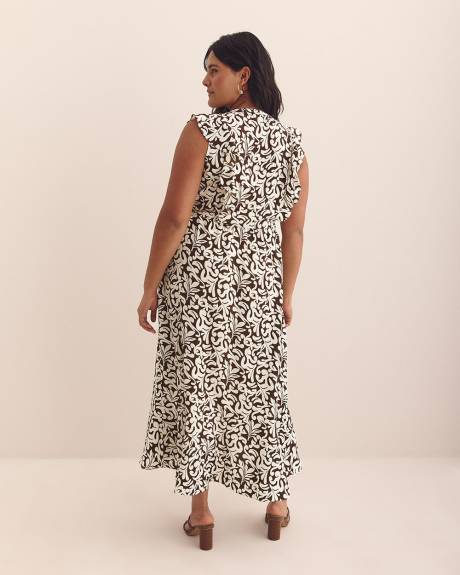 Ruffled Wrap-Style Maxi Dress - Addition Elle