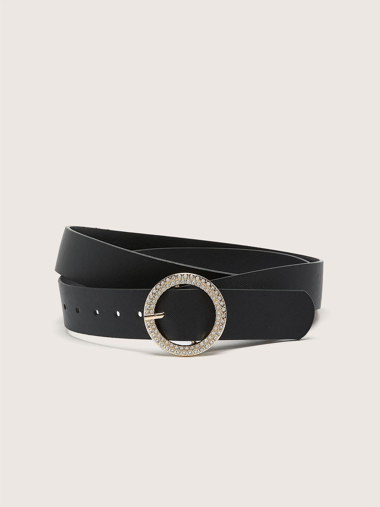Fancy Round Buckled Belt with Clear Stones | Penningtons