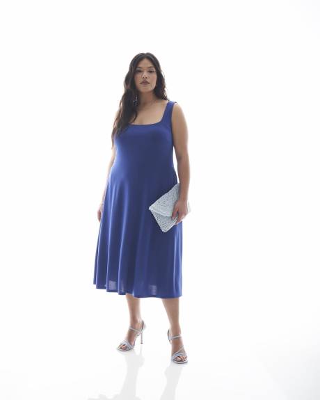 Sleeveless Fit & Flare Midi Dress - Addition Elle