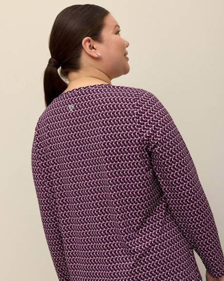 T-shirt à motifs géométriques avec col rond - Active Zone