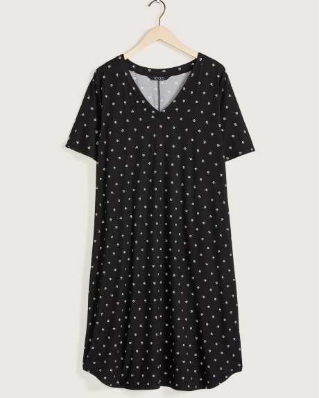 Robe de nuit ultra douce avec imprimé floral - tiVOGLIO