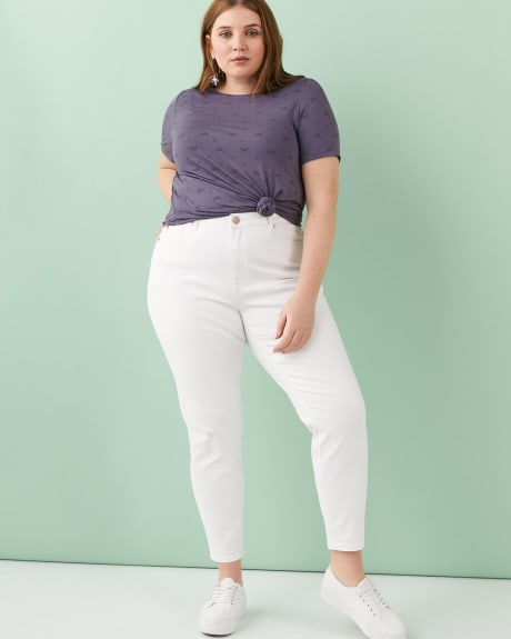 Responsible Printed Crew Neck T-Shirt, Modern-Fit - Addition Elle