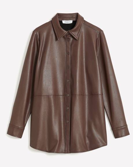 Chemisier tunique en cuir synthétique - Addition Elle