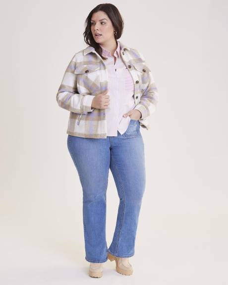 Striped Long-Sleeve Button-Down Shirt