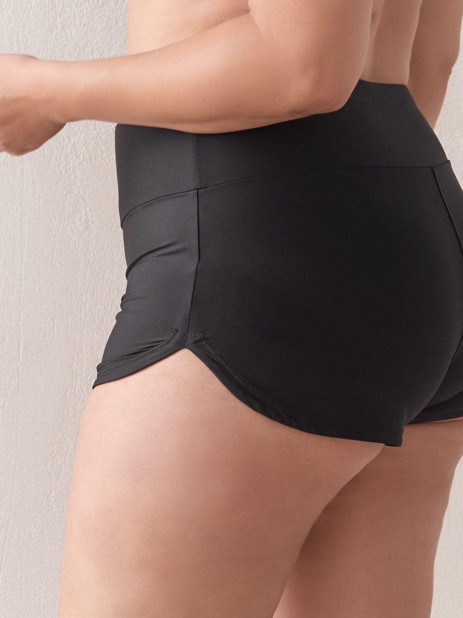 Swim Shorts with Fold-Over Waistband - Addition Elle