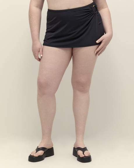 Skirted Boy Short Bikini Bottom with Ring - Bleu by Rod Beattie