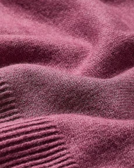 Relaxed-Fit Shaker-Stitch Hooded Sweater