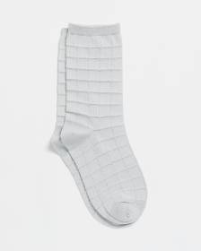 Chaussettes à texture quadrillée