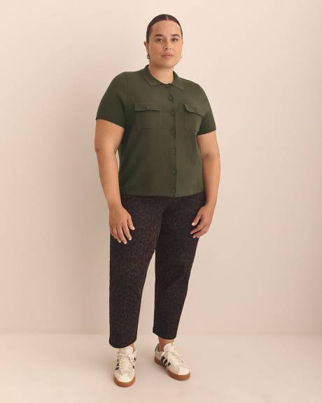 Short-Sleeve Cardigan Sweater - Addition Elle