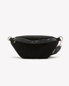 Sac de taille en velours côtelé noir