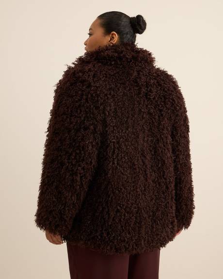 Dark Faux-Fur Coat