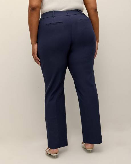 Petite, Navy Savvy-Fit Straight-Leg Pant - PENN. Essentials