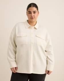 Buttoned-Down Stretch Knit Shirt