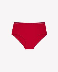 Culotte classique rouge en coton avec élastique rayé - ti Voglio